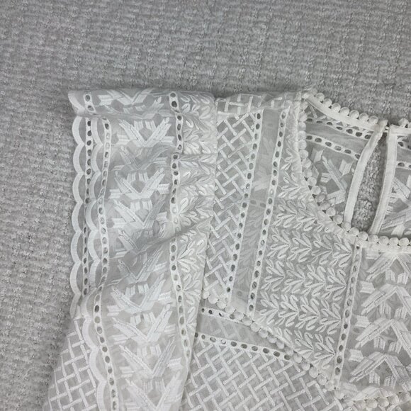 Collective Concepts Womens White / transparent Sleeveless Blouse Size S - Picture 3 of 15